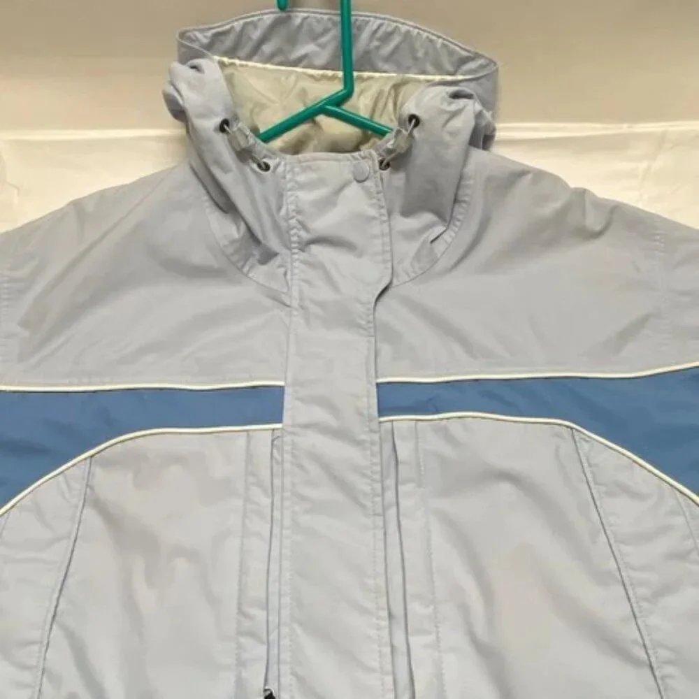 Columbia‎ Ski Jacket Women's XL Light Blue Core Interchange Hooded Winter Coat